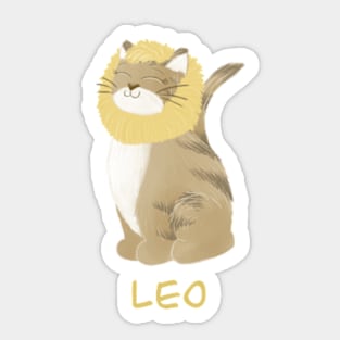 Leo cat zodiac sign Sticker